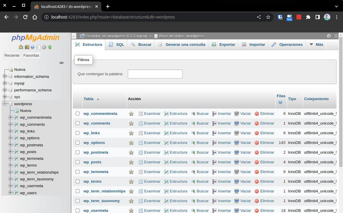 Instalar WordPress MySQL phpMyAdmin desde Docker Compose Dani Sánchez