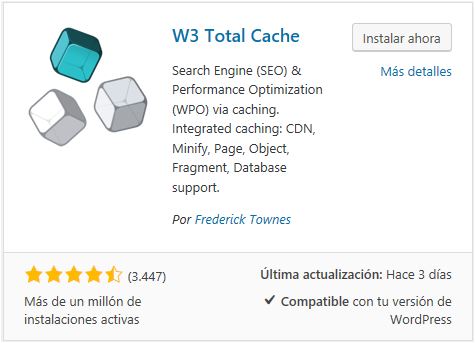 plugin w3 total cache