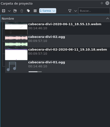 Kdenlive - Añadir recursos al proyecto